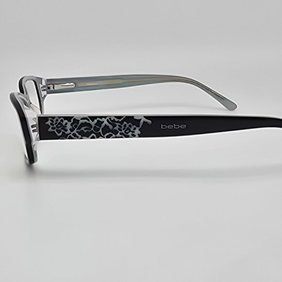 Bebe Hugs BB5063 001 Jet Black on Baby Blue Eyeglasses Frame w/ Case 52-16-135 - Picture 4 of 15